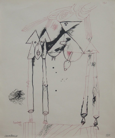 Lucebert, inkttekening, tekening, dichter, schilder, cobra