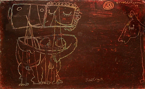 Arnold Reemer, 1950, Beatrijs, gemengde techniek op papier, Bergen / Alkmaar
