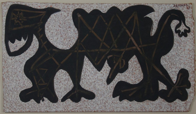 Arnold Reemer, 1948, gemengde techniek op papier, Bergen / Alkmaar